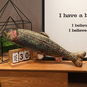 Simulação Brinquedos Peixe De Pelúcia Impresso Peixe Recheado De Pelúcia Usado para Decoração Para Casa Presentes Peixe Realista - Product Image 5