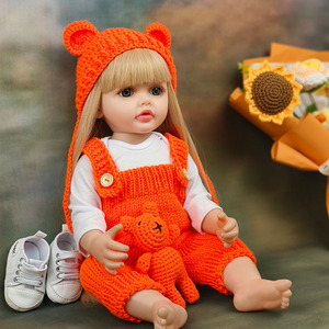 Poupée <span class=keywords><strong>Reborn</strong></span> de 22 pouces pour filles, poupée réaliste en vinyle, imperméable, lavable, jouet <span class=keywords><strong>d</strong></span>'accompagnement pour enfants - Product Image 3