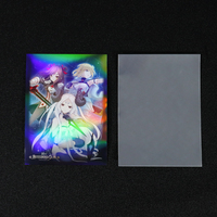 Nouvelle arrivée 67X92mm RainBow holographique brillant Art imprimé manchons de cartes à collectionner stratifiés avec thermoscellage pour une utilisation industrielle