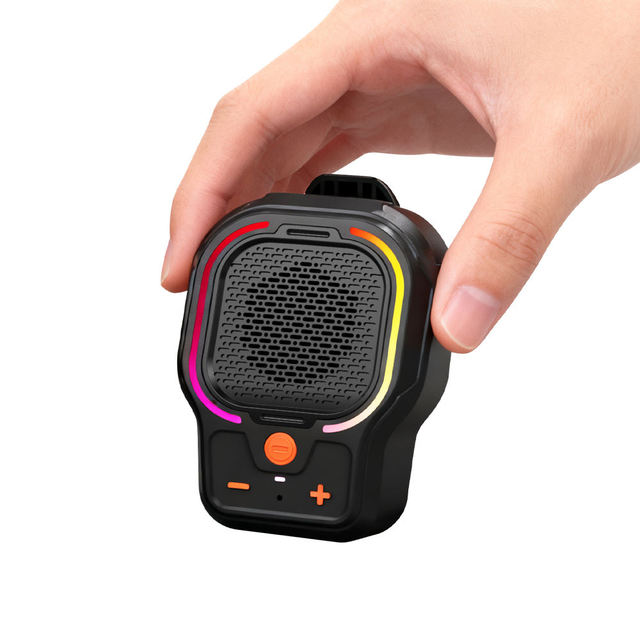 3W Portable Magnetic Clip-on Mini Speaker IPX7 Waterproof 600mAh RGB LED Light Hands-Free Calls for Outdoor Travel Home Party