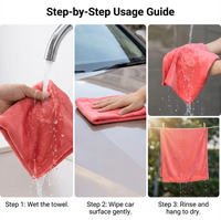 Serviette en microfibre nano pour le detailing automobile, 60*90cm, 1200GSM, super absorbante, pour le lavage et le séchage des voitures, personnalisable