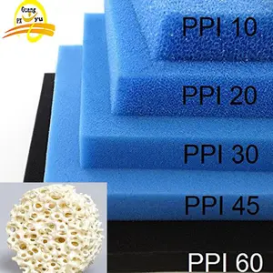 10 PPI 오픈 셀 Reticulated 폴리 우레탄 필터 스폰지 폼 실리콘 카바이드 세라믹 필터 플레이트