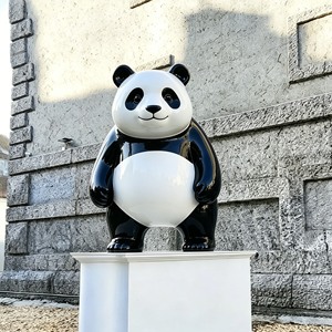 Adorable Escultura de Panda de Resina de Fibra de Vidrio, Patrimonio <span class=keywords><strong>Nacional</strong></span>, para Decoración de Parques de Atracciones, Zoológicos y Parques Temáticos Culturales - Product Image 2