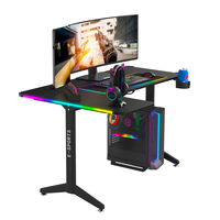 Escritorio Gaming de Pie de Alta Calidad con RGB Mesa de Ordenador Ejecutiva para Oficina en Forma de L para Esquina