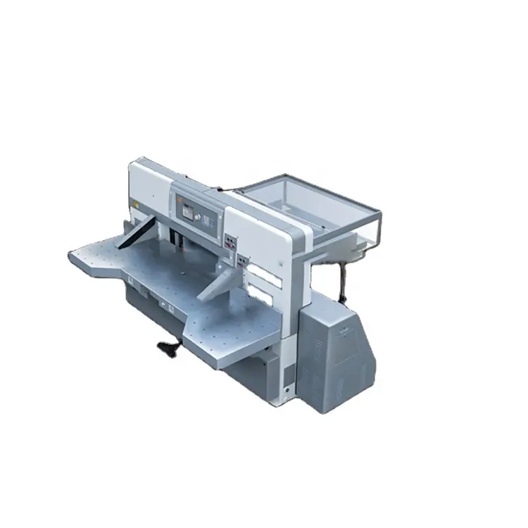 8 Programma 'S Controle Dubbele Hydraulische Dubbele Geleiding Lederen Papier Guillotine Machine