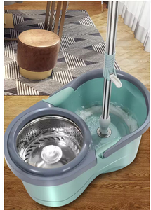 Thiết kế mới ma thuật xoay giẻ lau sàn làm sạch sợi nhỏ lau và xô <span class=keywords><strong>Set</strong></span> với không gỉ xoắn cực lau - Product Image 4