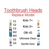 Têtes de brosse à dents électriques USB C3, pour l'extérieur, W3, pour la maison, l'usine, la voiture, les adultes, brosse à dents électrique, tête de brosse à dents remplaçable