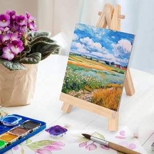 Venta al por mayor de fábrica: Lienzos mini estirados y sets de caballos de dibujo de madera de varios tamaños, con lienzos para pintura infantil. - Product Image 5