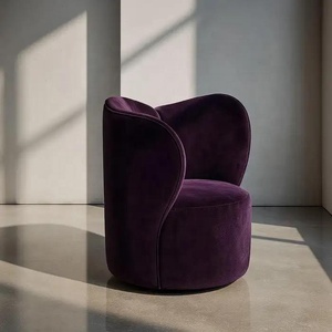 Sillón Giratorio <span class=keywords><strong>Regency</strong></span> a Precio de Fábrica, Diseño Moderno de Mediados de Siglo, Tapizado en Terciopelo de Colores, para Sala de Estar u Hotel, Garantía de 10 Años - Product Image 6