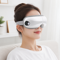 Masque de massage oculaire personnalisé avec logo, pression d'air, chaleur, vibrations, musique, 5 modes, rechargeable par Type-C, pliable, produit cadeau bien-être