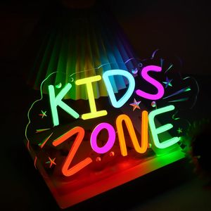Kids Zone Letreros Neon LED indoor hanging ambient light shop <b>sign</b> wall decoration light entrance indicator light luminous <b>sign</b> - Product Image 6