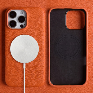 Funda de Cuero Genuino para <span class=keywords><strong>iPhone</strong></span>, Hecha a Mano, Anti-Rayones, Resistente a Huellas Dactilares, Protección Total para <span class=keywords><strong>iPhone</strong></span> 17 16 15 14 <span class=keywords><strong>13</strong></span> - Product Image 2