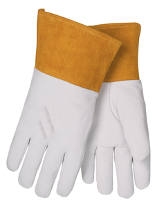 Gants <span class=keywords><strong>de</strong></span> soudage TIG unisexe pour adulte 12 pouces en cuir <span class=keywords><strong>de</strong></span> chèvre Keystone Thumb Cowhide Cuff Leather Welding Gloves - Product Image 3