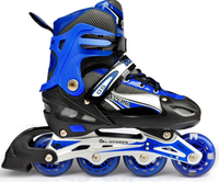 Patins à roulettes noir blanc réglable patins à roues alignées à cadre en alliage d'aluminium