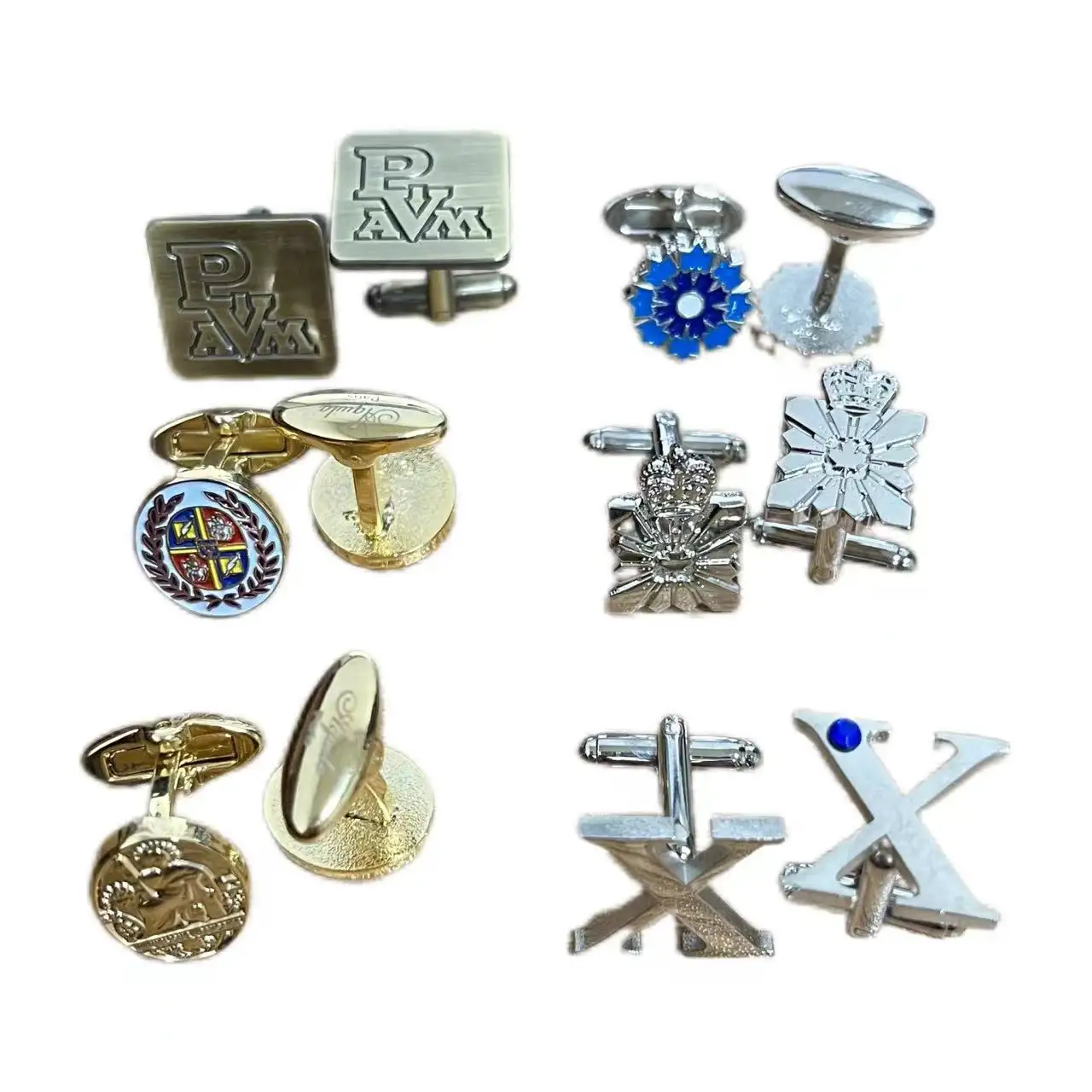 Wholesale Custom Metal Zinc Alloy Soft Hard Enamel Bulk Lapel Pin Badge Cufflinks