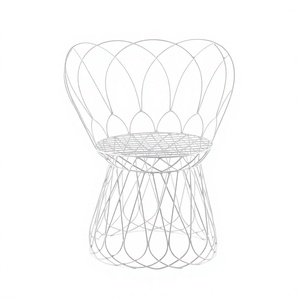 AMSON BRASS <b>Black</b> Powder Coated Iron Modern Design Living Room Chair for Indoor/Outdoor Use - Product Image 1