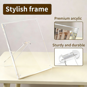 <span class=keywords><strong>Cadre</strong></span> <span class=keywords><strong>photo</strong></span> magnétique en acrylique transparent avec aimants néodyme N52, présentoir de bureau pour la décoration de la maison et du bureau - Product Image 4