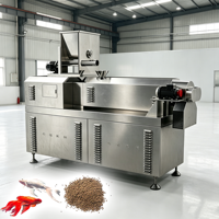 Nouvelle ligne de production d'extrudeuses automatiques pour aliments aquatiques flottants et coulants, machine de fabrication d'aliments pour poissons multi-combustibles