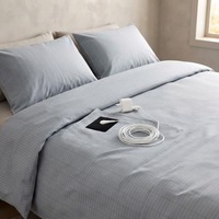 Drap-housse de mise à la terre en tissu coton bambou 5% argent, percale 200T, conducteur pour un meilleur sommeil