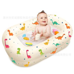 Hongcheng Inflatable Baby Bathtub Travel Size PVC Dinosaur Print For Newborn To Toddlers - Product Image 3