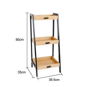 Étagère <span class=keywords><strong>de</strong></span> <span class=keywords><strong>rangement</strong></span> pour salle <span class=keywords><strong>de</strong></span> bain en bois <span class=keywords><strong>de</strong></span> bambou à 3 niveaux - Product Image 6