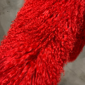 Cropped Mongolian <strong>Fur</strong> Coat Genuine Curly Sheep <strong>Fur</strong> Outerwear Women's Red <strong>Fur</strong> <strong>Jacket</strong> - Product Image 4