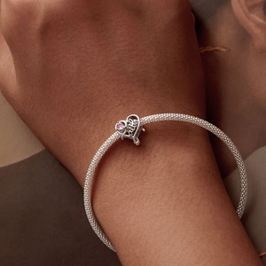 Moda gioielli in argento Sterling ciondoli per braccialetti gioielli raffinati che fanno zircone <span class=keywords><strong>festa</strong></span> <span class=keywords><strong>della</strong></span> <span class=keywords><strong>mamma</strong></span> a forma di cuore fede amore perline <span class=keywords><strong>Charm</strong></span> - Product Image 6