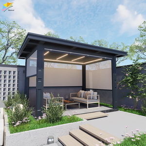 Pérgola de Aluminio con Persianas Eléctricas Motorizadas para Todas las Estaciones, Pabellón de Jardín, Gazebo Exterior con Rejillas - Product Image 5
