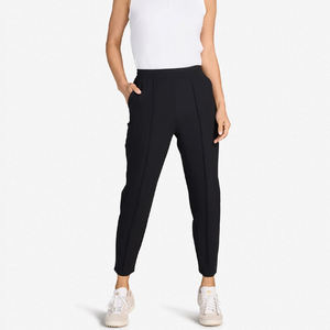 Nouveautés Été Pantalon droit classique en toile à taille élastique, infroissable, confortable, respirant, avec poche latérale, noir - Product Image 5