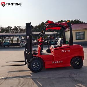 핫세일 3.5톤 전동 지게차 48V 리튬 배터리 3750mm 리프트 높이 좌식형 창고 물류 및 공장용 - Product Image 1