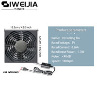 Ventilateur de refroidissement 5V USB DC ultra silencieux pour PC PS5 XBox ordinateur portable DVR armoire Ventilation 3 vitesses contrôle sans brosse filtre à poussière en plastique