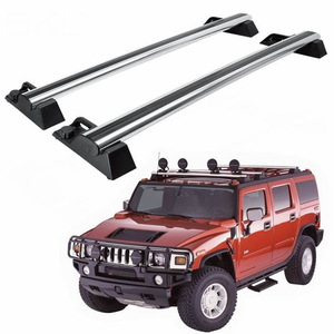JOESHIER 2 barras transversales de aluminio plateadas para techo, portaequipajes para Hummer H2 2002-2009, fabricadas en China - Product Image 2