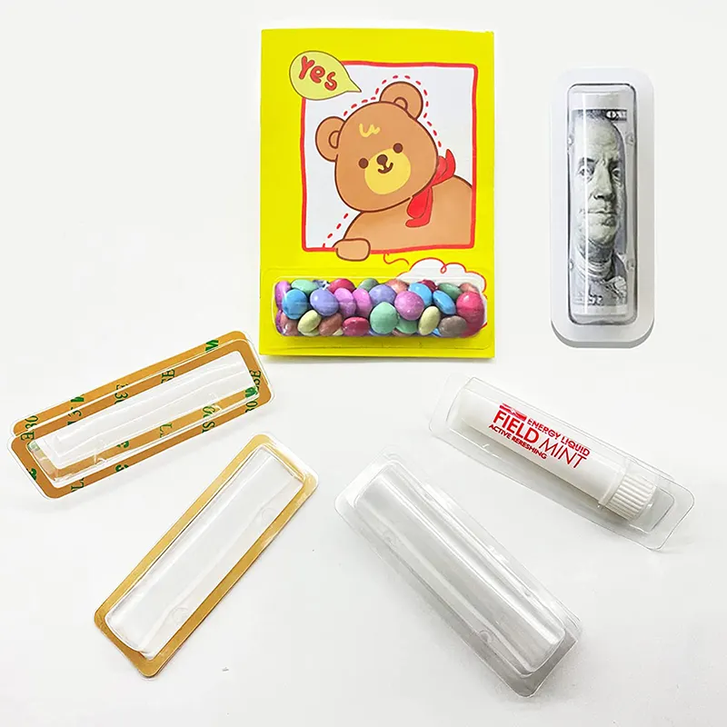 PET PVC PP Plastic Clear Chapstick Lip Balm Blister Tray Clamshell Blister Packaging