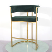 Chaise de bar haute en métal moderne personnalisée tabouret de comptoir de luxe coloré