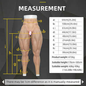 Pierna muscular de silicona completa, Anime, extremidades macho, varonil para travestis, Cosplay, fiesta, baile de máscaras, tiro de película - Product Image 5