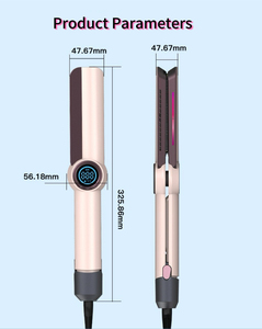 Lisseur de cheveux électrique professionnel 2-en-1 infrarouge avec écran LCD, chauffage rapide en céramique, température réglable, usage domestique - Product Image 4