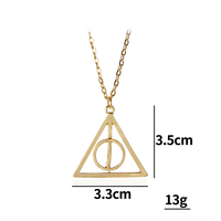 Collier triangulaire Harry Potter Reliques de la Mort en gros, pendentif rotatif amovible