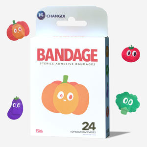 Perban kartun desain PE Breathable berbentuk kustom plester luka perekat medis pita berbentuk aman-Aids - Product Image 2