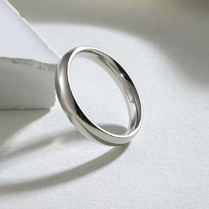 Anillos baratos de moda joyería 18K chapado en oro de acero inoxidable 2/4/6/8/12MM pareja anillo de dedo anillos lisos para mujeres y hombres - Product Image 6