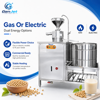 Machine à lait de soja commerciale GenJet 100L, grande capacité, en acier inoxydable, production de 200 kg par heure, chauffage au gaz