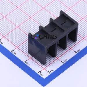 DBT50-7.62-3P-BK-P Barrier Terminal Block Through hole Component (THT),P=7.62mm Connector Three Sides 7.62mm 1x3P Straight Pin - Product Image 1