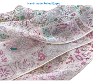 Sciarpa Quadrata in Seta Satinata <span class=keywords><strong>Vintage</strong></span> 130*130 CM, Stampa Digitale, Sciarpa da Matrimonio Personalizzabile, Turbante da Donna - Product Image 3