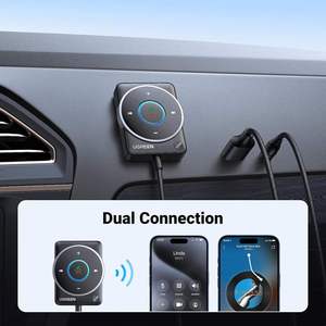 Adattatore <span class=keywords><strong>Bluetooth</strong></span> 5.4 UGREEN per Auto, [Connessione Potenziata e Cancellazione del Rumore], Ricevitore <span class=keywords><strong>Bluetooth</strong></span> <span class=keywords><strong>Aux</strong></span> con <span class=keywords><strong>Cavo</strong></span> Intrecciato in Nylon - Product Image 3