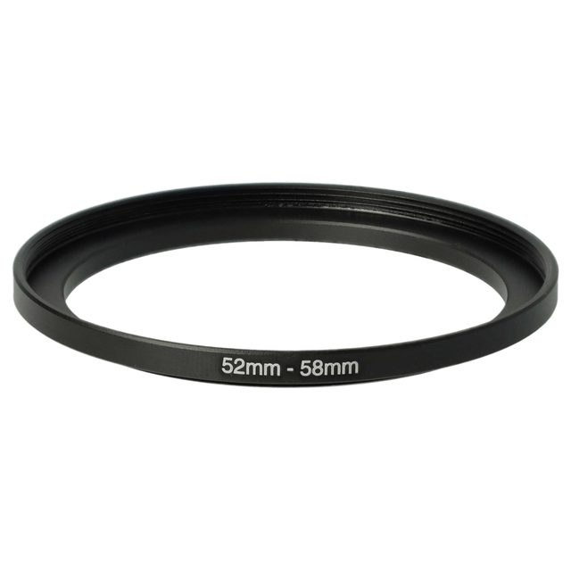 52mm to 58mm Step-Up Adapter Ring for Camera Lens-Metal Black Filter Adapter Made in China