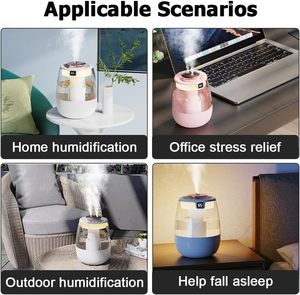 2026 USB Rechargeable Portable Mini <b>Humidifier</b> With Night Light Aromatherapy <b>Humidifier</b> With Sterilization and Antibacterial - Product Image 3