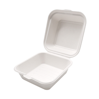Boîte à lunch jetable pour restaurant Food Truck Cafe-Boîte à gâteau de canne à sucre Boîte à hamburger en bagasse Jetable écologique à emporter