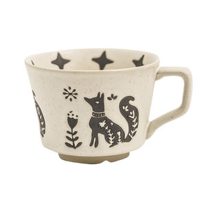 Tasse à café japonaise rétro pour la maison, tasse créative pour le bureau, cadeau pour couple, tasse en céramique - Product Image 1
