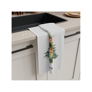 Sostenible 100% algodón bordado 16x26 blanco 120 GSM mejor secado rápido reciclable ligero lavable a máquina paños para platos - Product Image 2