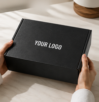 Caja de Cartón Corrugado Negra Personalizada, Caja de Embalaje Impresa con Logotipo para Envíos de Comercio Electrónico