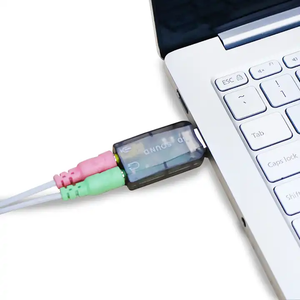 Tarjeta <span class=keywords><strong>de</strong></span> <span class=keywords><strong>Sonido</strong></span> Externa USB Justlink, Adaptador <span class=keywords><strong>de</strong></span> Audio Virtual 3D, Conector para Micrófono y Auriculares <span class=keywords><strong>de</strong></span> 3.5mm, Plug and Play para <span class=keywords><strong>PC</strong></span>, Laptop, MacBook, Xbox - Product Image 3